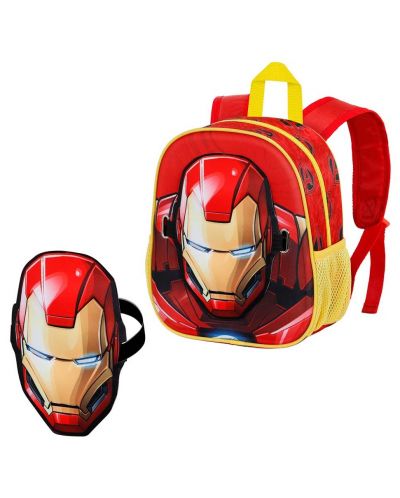 Παιδικό σακίδιο πλάτης Karactermania Iron Man - Armour, 3D,με μάσκα - 1