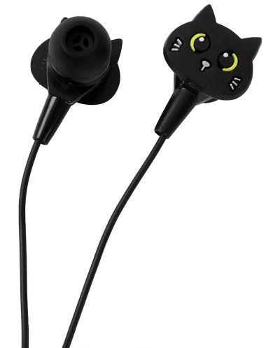 Παιδικά ακουστικά με μικρόφωνο I-Total - Cats Collection 11052, μαύρο - 2
