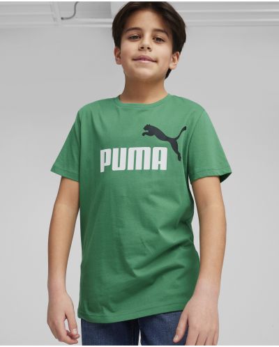 Παιδικό μπλουζάκι Puma - Essentials+ Two-Tone Logo, πράσινο - 3