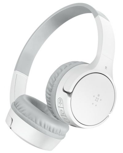 Παιδικά ακουστικά Belkin - SoundForm Mini, Wireless, Λευκό/Γκρι - 1