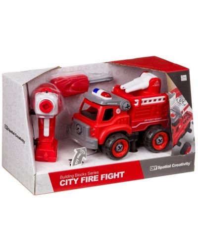 Παιχνίδι  Raya Toys - Συναρμολογούμενο πυροσβεστικό όχημα - 1