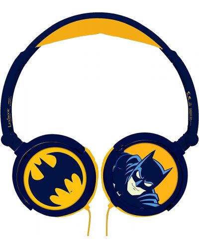Παιδικά ακουστικά Lexibook - Batman HP015BAT, μπλε/κίτρινο - 2