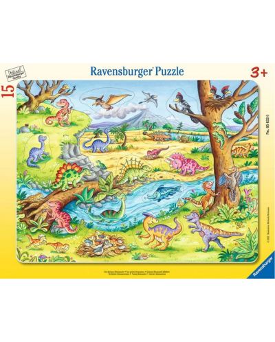 Παιδικό παζλ Ravensburger 15 κομμάτια -Μικροί δεινόσαυροι - 1