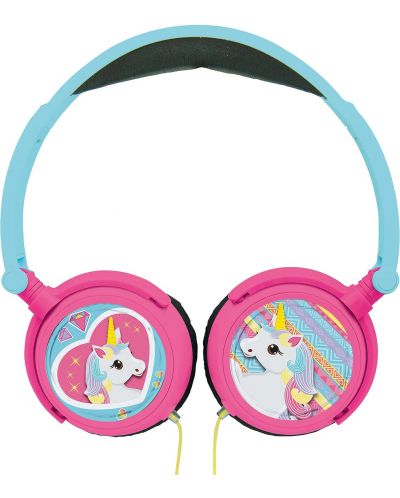 Παιδικά ακουστικά Lexibook - Unicorn HP017UNI, μπλε/ροζ - 2