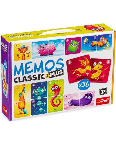 Παιδικό παιχνίδι μνήμης Memos Classic&plus - Γλυκά τέρατα - 1