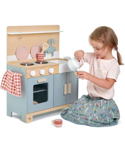 Παιδική ξύλινη κουζίνα Tender Leaf Toys - Mini Chef, με αξεσουάρ - 4