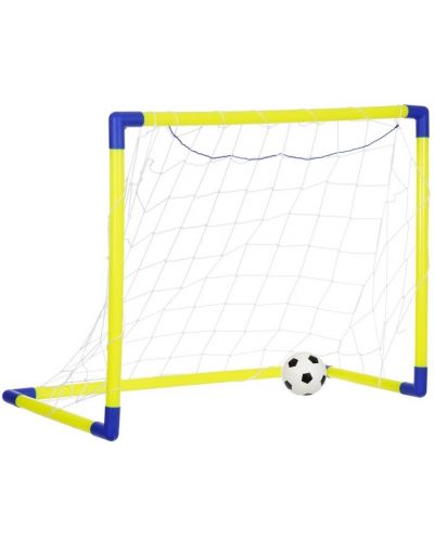 Παιδικό σετ GT - Γκολ ποδοσφαίρου με δίχτυ και μπάλα, πράσινο - 1