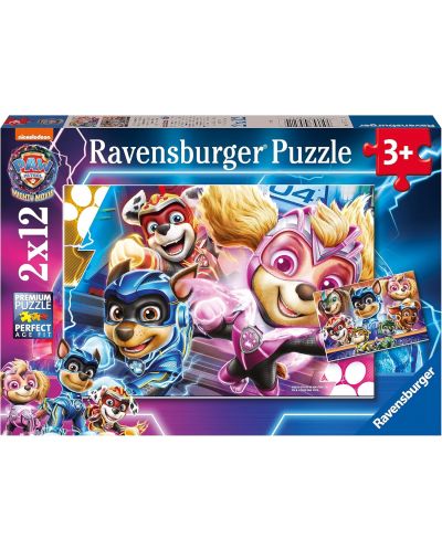 Παιδικό παζλ Ravensburger 2 x 12 κομμάτια - Paw Patrol: The Super Movie - 1