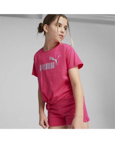 Παιδικό μπλουζάκι  Puma - Essentials+ Logo , ροζ - 3
