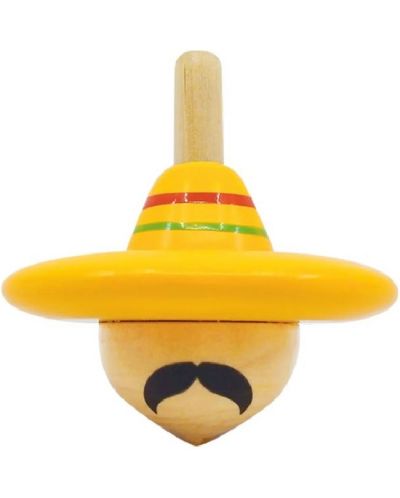 Παιχνίδι Svoora - ο μεξικανός,ξύλινη σβούρα Spinning Hats - 1