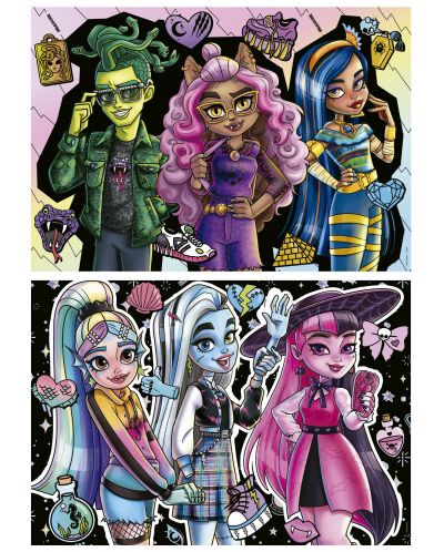 Παιδικό παζλ Educa 2 x 100 κομμάτια - Monster High - 2