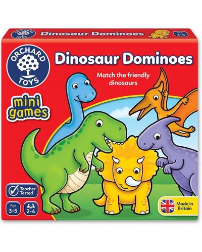 Παιδικό εκπαιδευτικό παιχνίδι Orchard Toys - Ντόμινο με δεινόσαυρους - 1