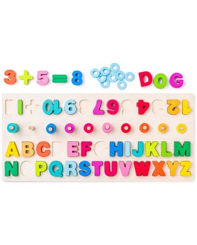 Διδακτικός πίνακας με γράμματα και αριθμούς Woody - 2