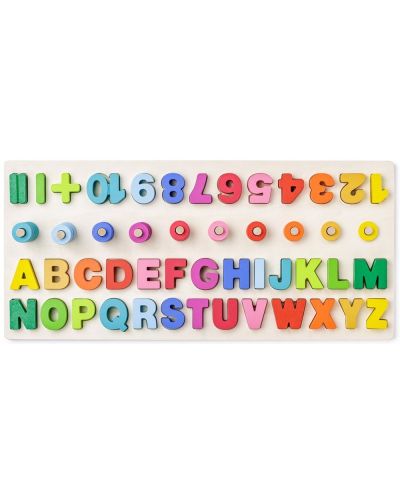 Διδακτικός πίνακας με γράμματα και αριθμούς Woody - 1