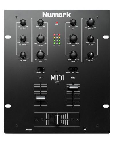 DJ μίξερ Numark - M101 USB, μαύρο - 1