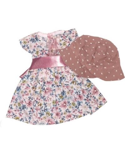 Ρούχα για κούκλα Paola Reina - Φόρεμα ροζ λουλούδι, 42 cm - 2