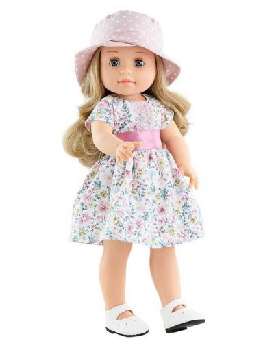 Ρούχα για κούκλα Paola Reina - Φόρεμα ροζ λουλούδι, 42 cm - 1