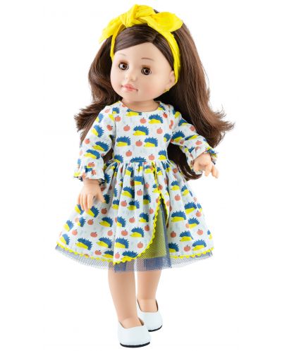 Ρούχα για κούκλα  Paola Reina   Soy Tú-φόρεμα Σκαντζόχοιρο  και κορδέλα μαλλιών, 42 cm - 1