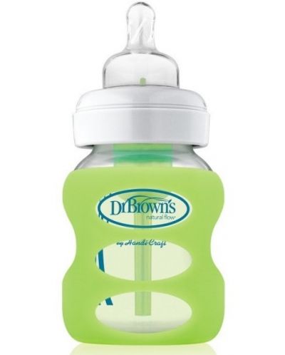 Προστατευτικό γυάλινο μπουκάλι Dr. Brown's Wide-Neck - Πράσινο, 150 ml - 1