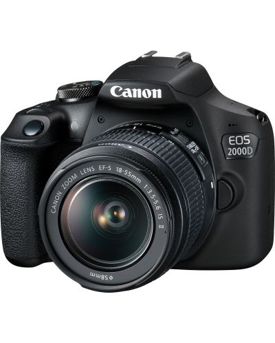Φωτογραφική μηχανή DSLR Canon - EOS 2000D, EF-S 18-55mm, SB130,μαύρο  - 1