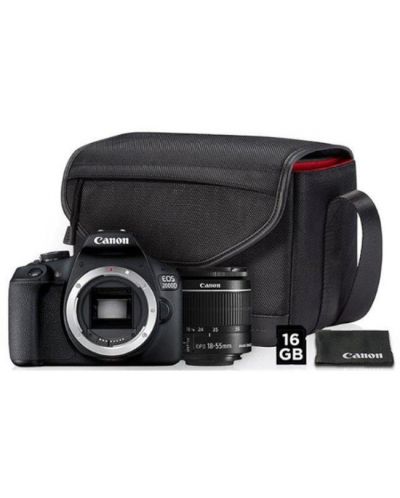 Φωτογραφική μηχανή DSLR  Canon - EOS 4000D, EF-S18-55mm, SB130,μαύρο - 1