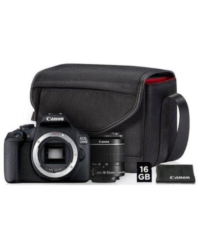 Φωτογραφική μηχανή DSLR Canon - EOS 2000D, EF-S 18-55mm, SB130,μαύρο  - 2