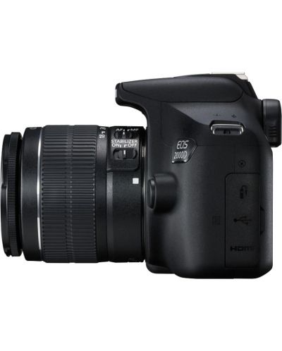 Φωτογραφική μηχανή DSLR Canon - EOS 2000D, EF-S18-55mm, EF75-300mm, μαύρο - 8