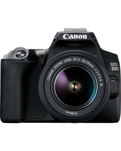 Φωτογραφική μηχανή DSLR Canon - EOS 250D, EF-S 18-55mm, μαύρο  - 1