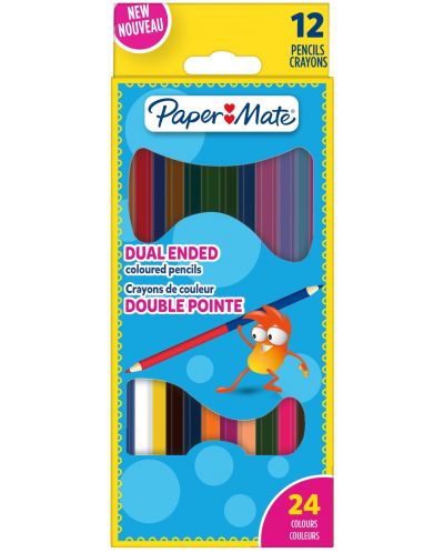 Χρωματιστά μολύβια διπλής όψης Paper Mate Kids Coloring - 12 τεμάχια - 1