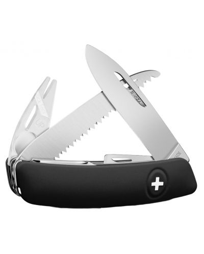 Μαχαίρι τσέπης Swiza - TT05, μαύρο, με τσιμπούρι εργαλείο - 2