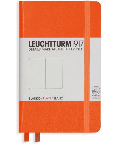 Σημειωματάριο  τσέπης Leuchtturm1917 - A6, σελίδες με γραμμές ,Orange - 1