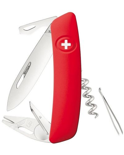 Μαχαίρι τσέπης Swiza - TT03, κόκκινο, με τσιμπούρι εργαλείο - 1