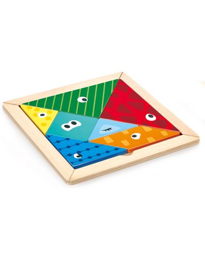 Παιδικό παιχνίδι Hape - Tangram, από ξύλο - 1