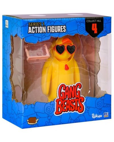 Φιγούρα δράσης P.M.I. Games: Gang Beasts - Yellow Chicken Kigurumi, 11 cm - 4