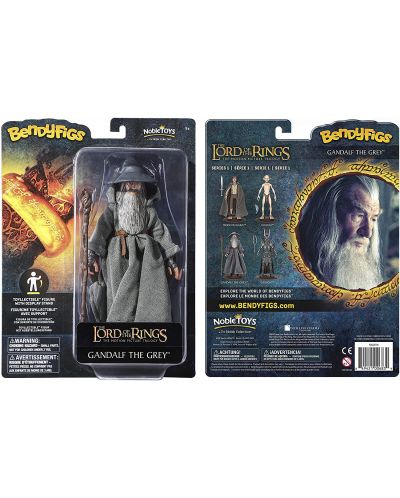 Φιγούρα δράσης The Noble Collection Movies: The Lord of the Rings - Gandalf (Bendyfigs), 19 cm - 4