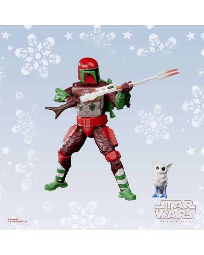 Φιγούρα δράσης Hasbro Movies: Star Wars - Mandalorian Warrior (Holiday Edition) (Black Series), 15 cm - 3