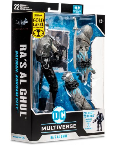 Φιγούρα δράσης  McFarlane DC Comics: Multiverse - Ra's Al Ghul (Arkham City) (Gold Label) (Build A Action Figure), 18 cm - 8
