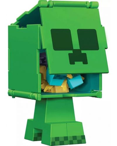 Φιγούρα δράσης Mattel Games: Minecraft - Creeper &Charged Creeper (Flippin Figs) - 4