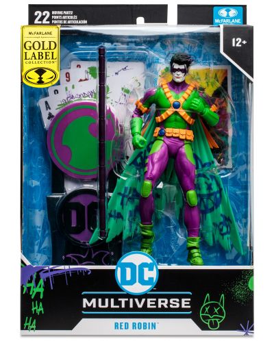 Φιγούρα δράσης McFarlane DC Comics: Multiverse - Red Robin (New 52) (Jokerized) (Gold Label), 18 cm - 9