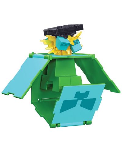 Φιγούρα δράσης Mattel Games: Minecraft - Creeper &Charged Creeper (Flippin Figs) - 7