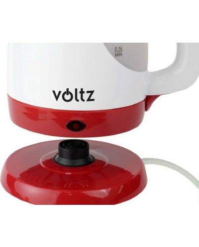 Ηλεκτρικός βραστήρας - Voltz V51230F, 1300 W, 0,9 l, λευκό/κόκκινο - 2