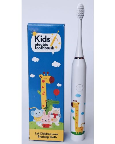 Ηλεκτρική οδοντόβουρτσα IQ - Kids ZOO, 2 κεφαλές, καμηλοπάρδαλη - 2