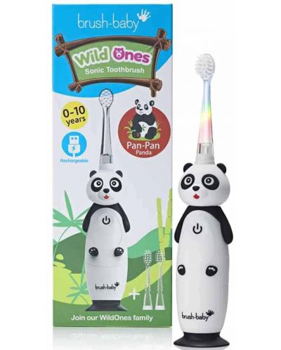 Ηλεκτρική οδοντόβουρτσα  Brush Baby - Wild Ones, Panda - 5