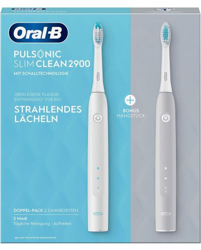 Ηλεκτρική οδοντόβουρτσα Oral-B - Pulsonic Slim Clean 2900, γκρι/λευκό - 1
