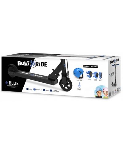 Ηλεκτρικό σκούτερ Buki Ride - Μπλε, με αξεσουάρ, 125 mm - 4