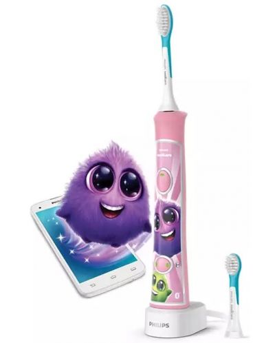 Ηλεκτρική οδοντόβουρτσα Philips - Sonicare For Kids, HX6352/42,2 κεφάλαια - 3