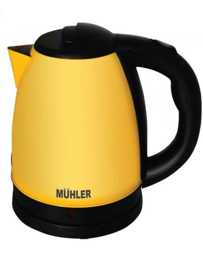 Ηλεκτρικός βραστήρας  Muhler - WK-2077Y, 1500W, 2l, κίτρινο/μαύρο - 1