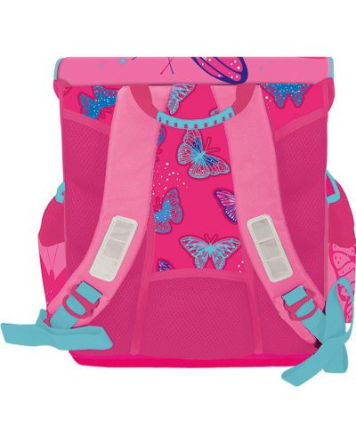 Εργονομική σχολική τσάντα Lizzy Card Pink Butterfly - Premium - 2