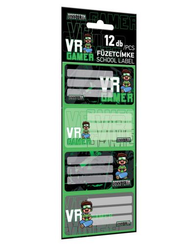 Σχολικές ετικέτες  Lizzy Card Bossteam VR Gamer -12 τεμάχια - 1