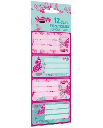 Σχολικές ετικέτες  Lizzy Card Cute Butterfly - 12 τεμάχια - 1